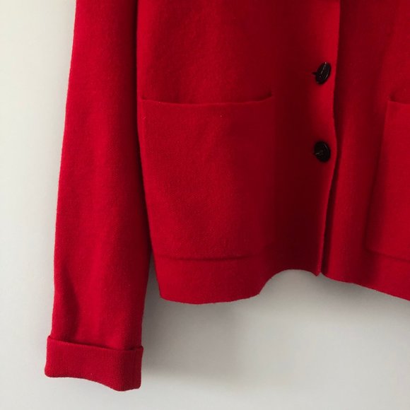 Anthropologie Moth Sandy Sweater Jacket M Red - Picture 4 of 11